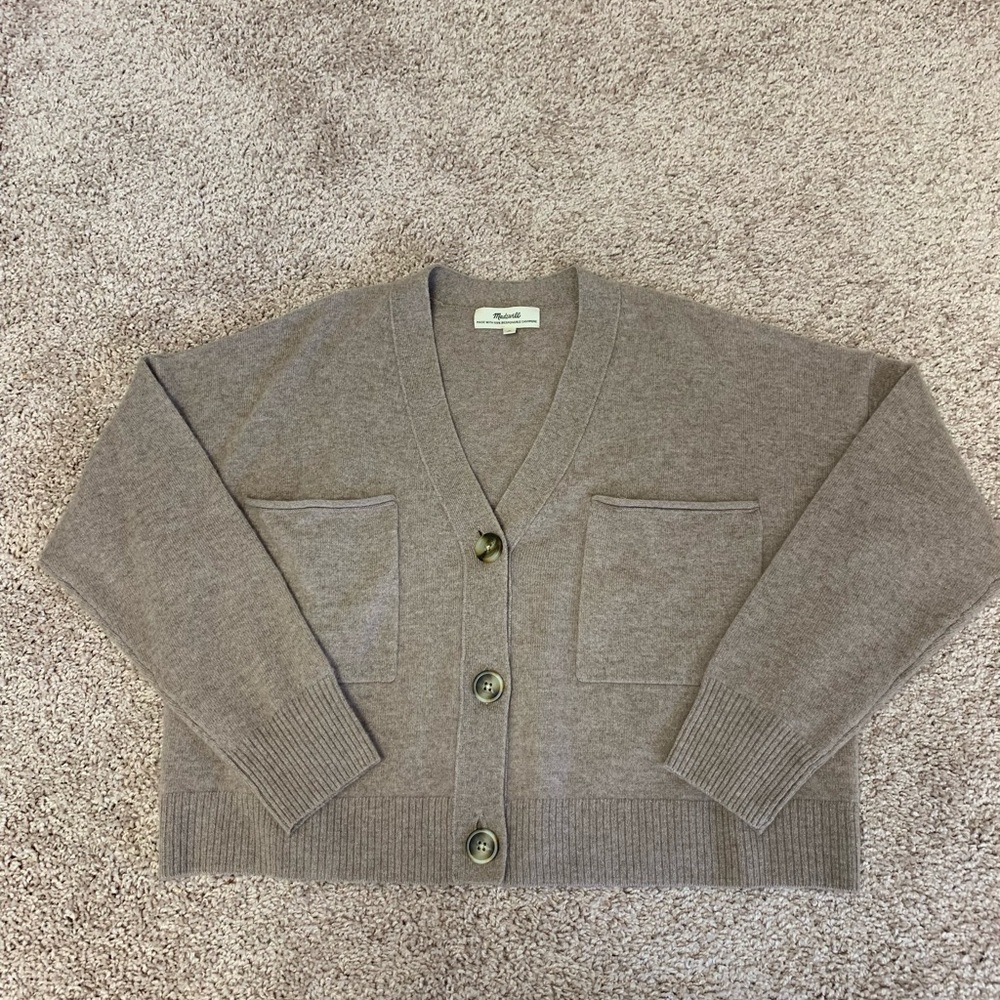 Madewell Cashmere Upton Cardigan Sweater